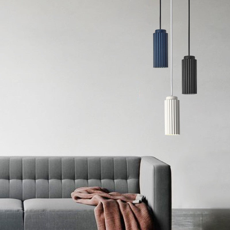 Modern Minimalist Cylindrical Pendant Light, Nordic Hanging Ceiling Lamp for Kitchen, Dining Room, Bedroom & Living Room