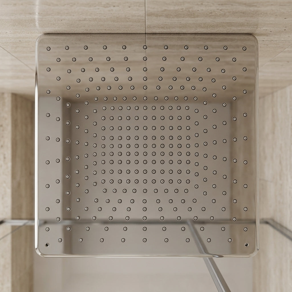 6" Soft Stainless Steel Overhead Shower – Premium Chrome Finish | GoldX