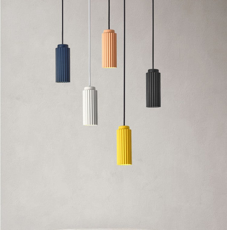 Modern Minimalist Cylindrical Pendant Light, Nordic Hanging Ceiling Lamp for Kitchen, Dining Room, Bedroom & Living Room