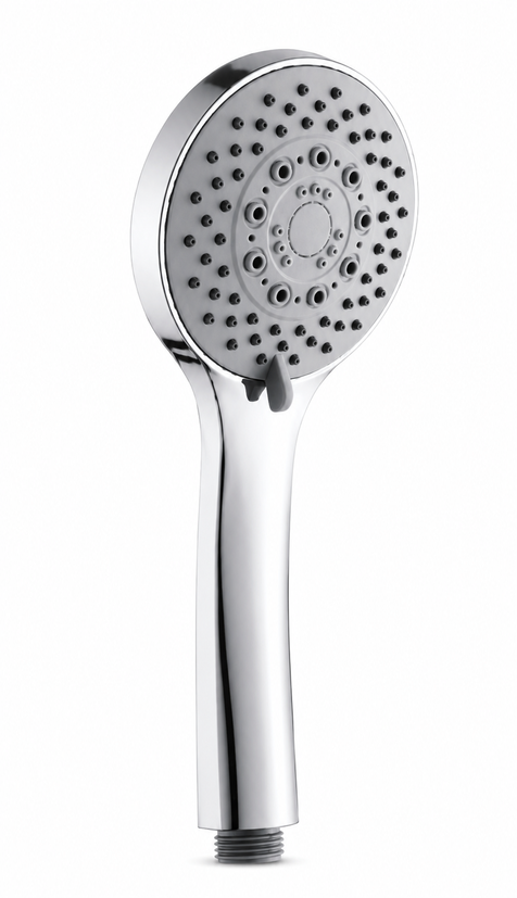 Multy Flow 5-Function Hand Shower, Premium Chrome Finish, Complete Set with Wall Hook & 1.5m Premium Hose, Gold-x