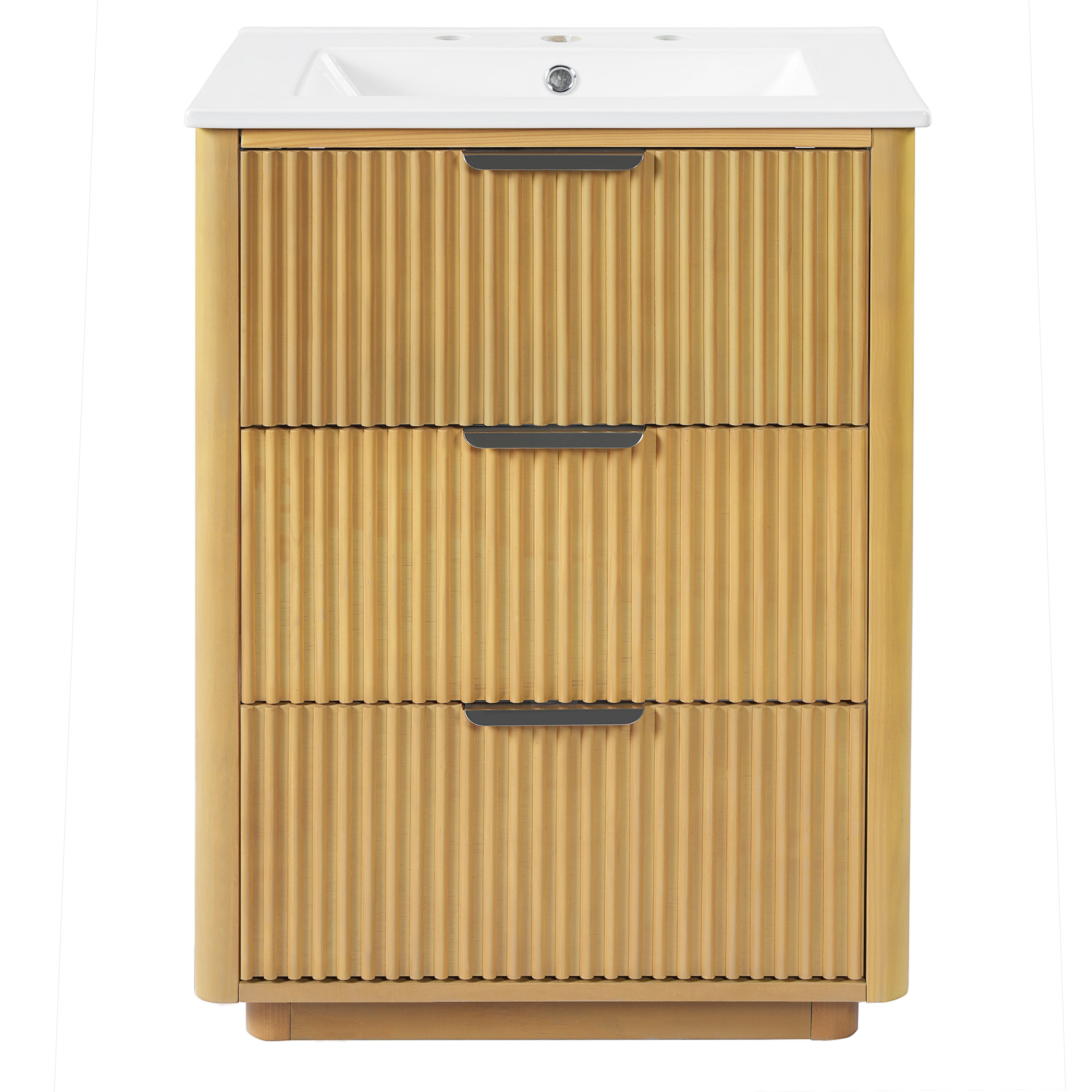 24” Modern Bathroom Vanity With Ceramic Sink