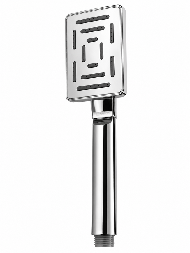 Rectangle Premium Hand Shower Set, High-Pressure Chrome Finish, Complete Set with Wall Hook & 1.5m Premium Hose, Gold-x
