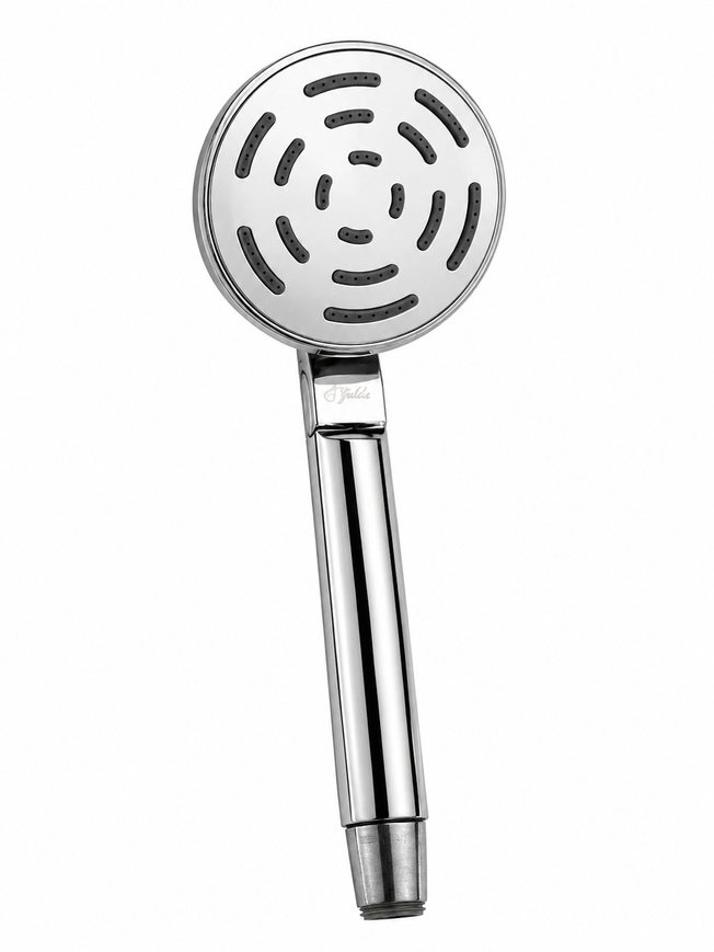 Round Premium Hand Shower Set, High-Pressure Chrome Finish, Complete Set with Wall Hook & 1.5m Premium Hose, Gold-x