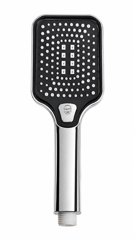 Dual Flow Premium Hand Shower Set, High-Pressure Chrome Finish, Complete Set with Wall Hook & 1.5m Premium Hose, Gold-x