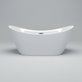 White freestanding bathtub on a white background