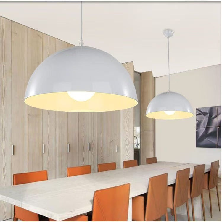 Nordic Dome Pendant Light, Modern Minimalist Hanging Ceiling Lamp for Kitchen, Dining Room & Living Room, Gold-x