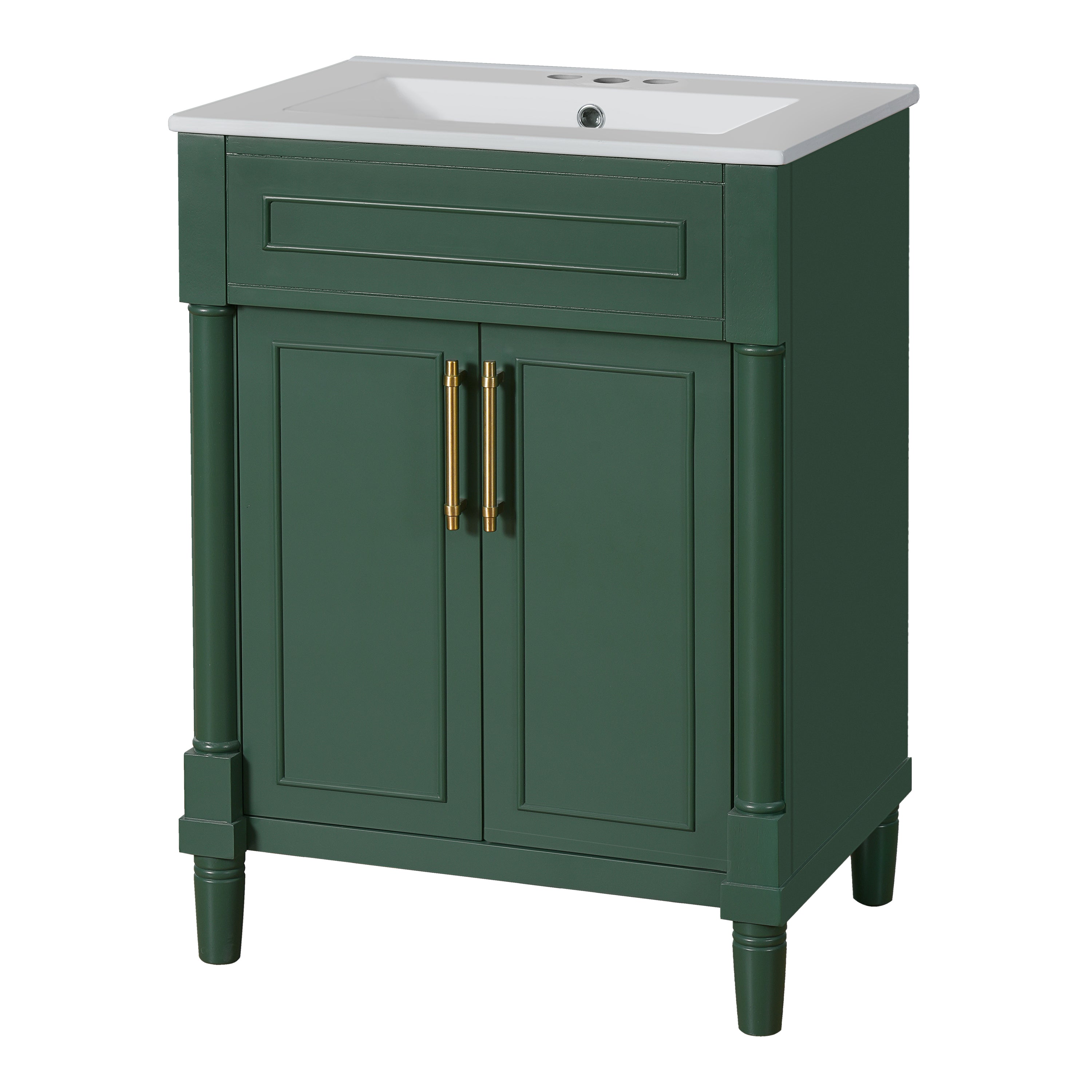 24" Bathroom Vanity With Ceramic Sink