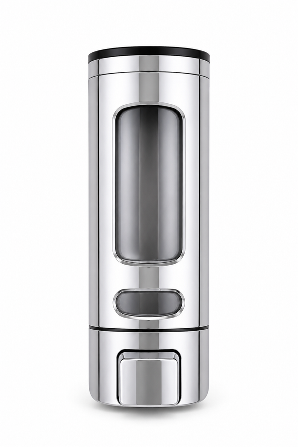 Capsul Wall Mount Soap Dispenser, Premium Liquid Soap Dispenser, ABS Bathroom & Kitchen Soap Dispenser, Gold-x