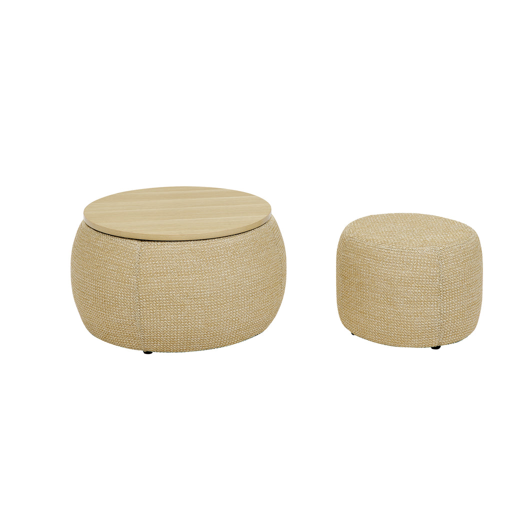 Round Storage Ottoman