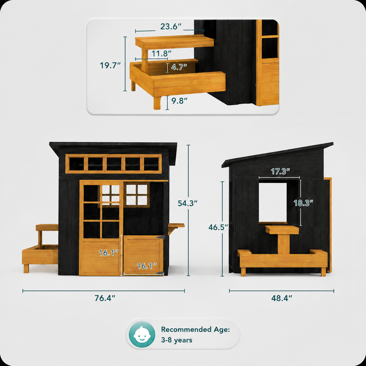 Wooden Kids Playhouse