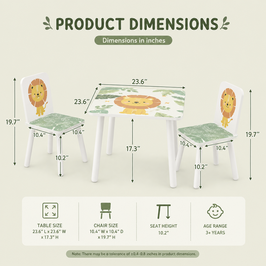 Kids Toddler Table and Chair Set