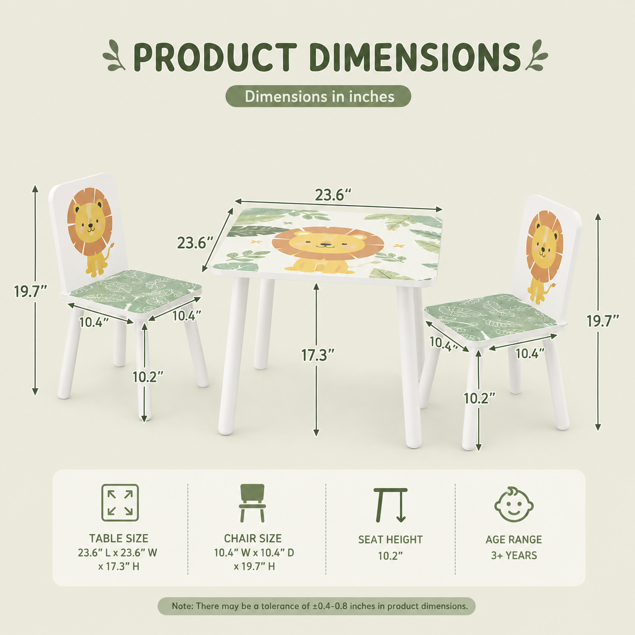 Kids Toddler Table and Chair Set