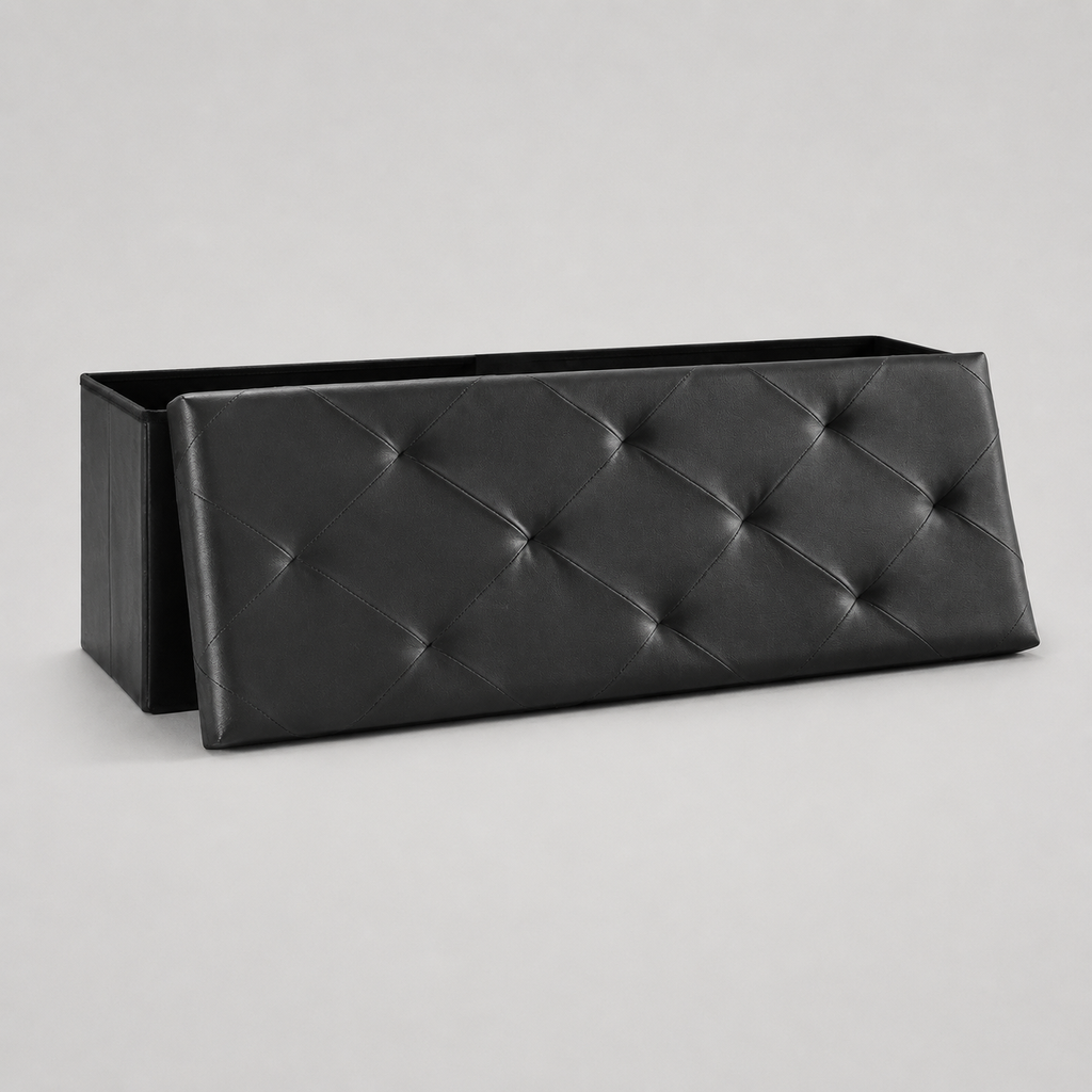 Foldable Storage Ottoman Bench