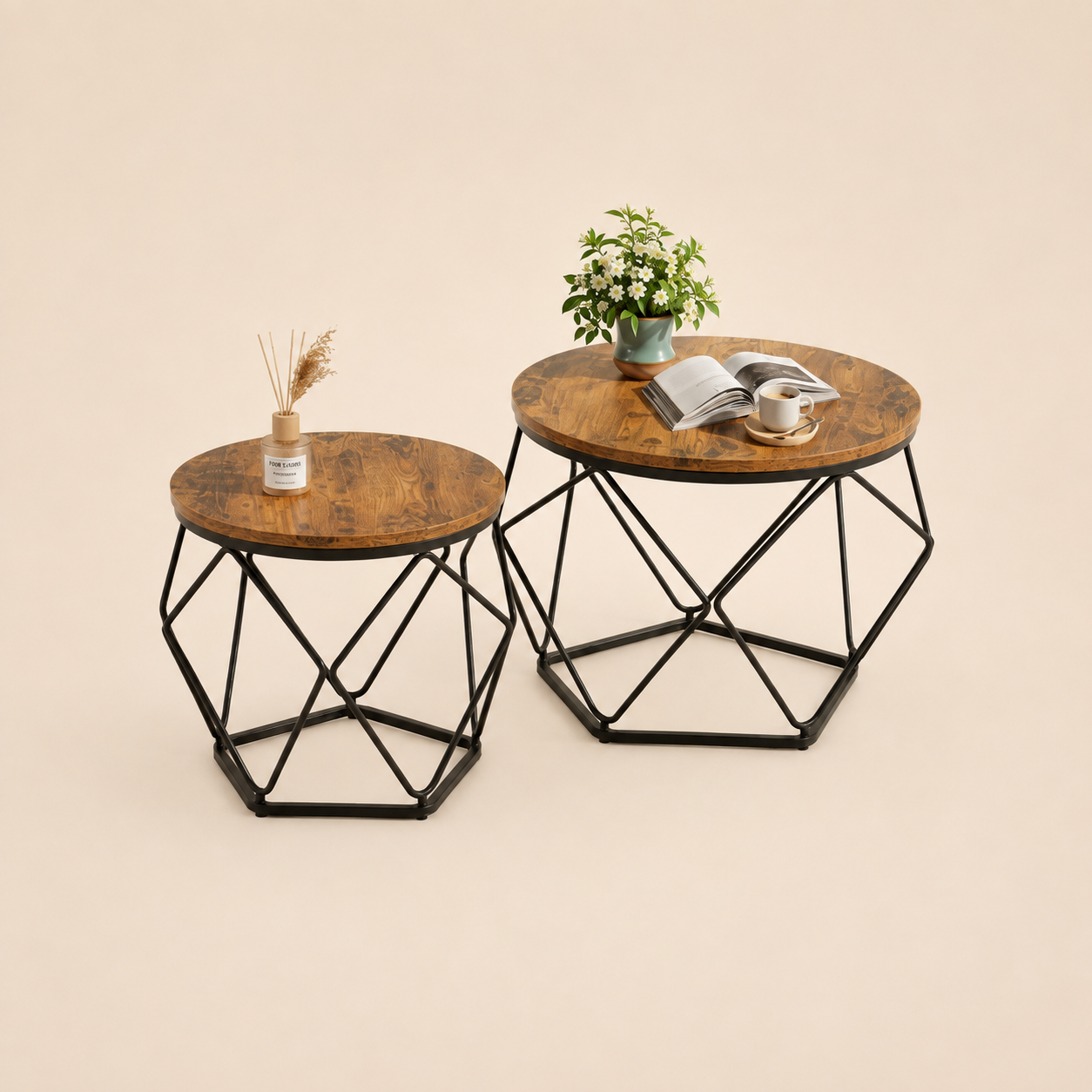Geometric Style Coffee Table Set