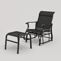 Outdoor Glider with Ottoman, Chair Set