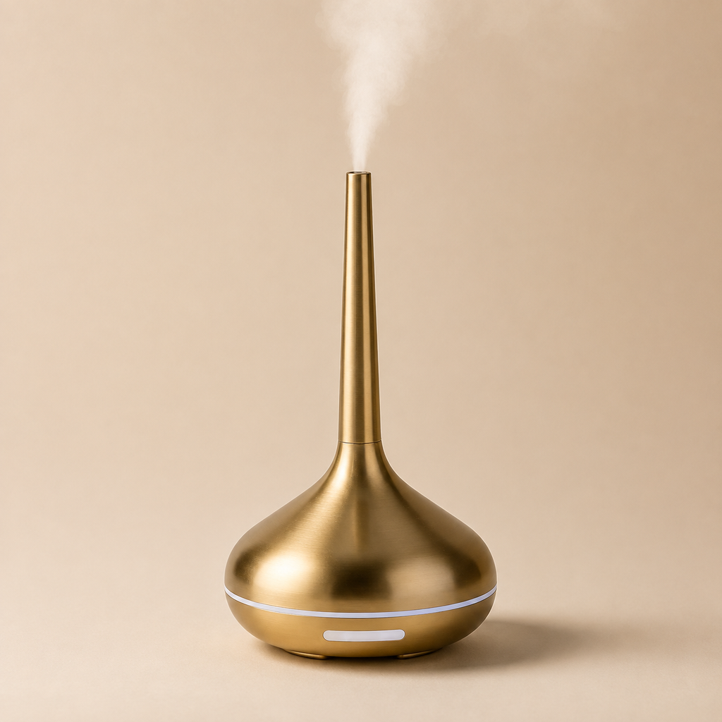 AuraDrop, Ultrasonic Aroma Diffuser, Premium Essential Oil Humidifier, Gold-x