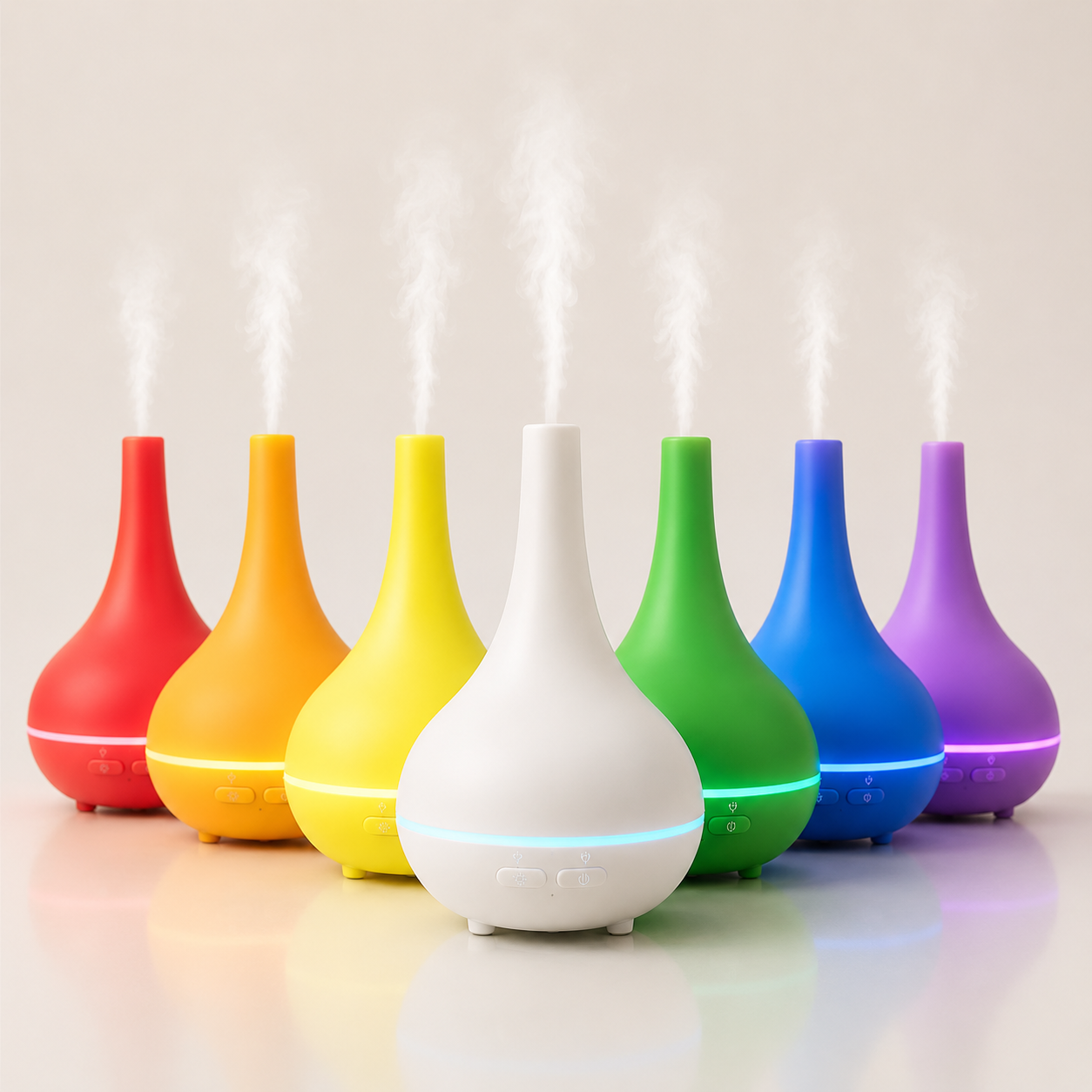 PrismAura, Ultrasonic Aroma Diffuser, 7 Color LED Cool Mist Humidifier, Gold-x