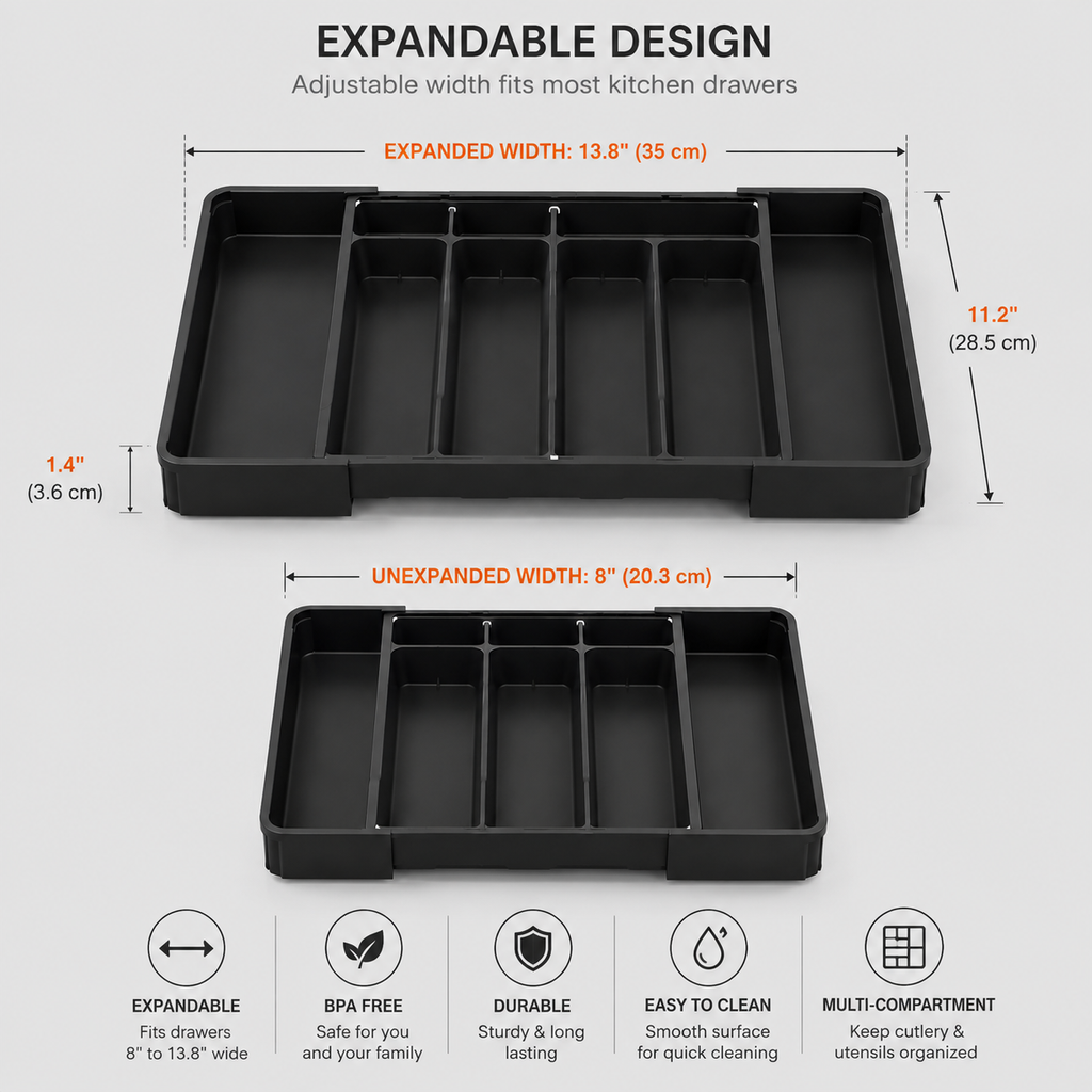 Expandable Kitchen Drawer Organizer