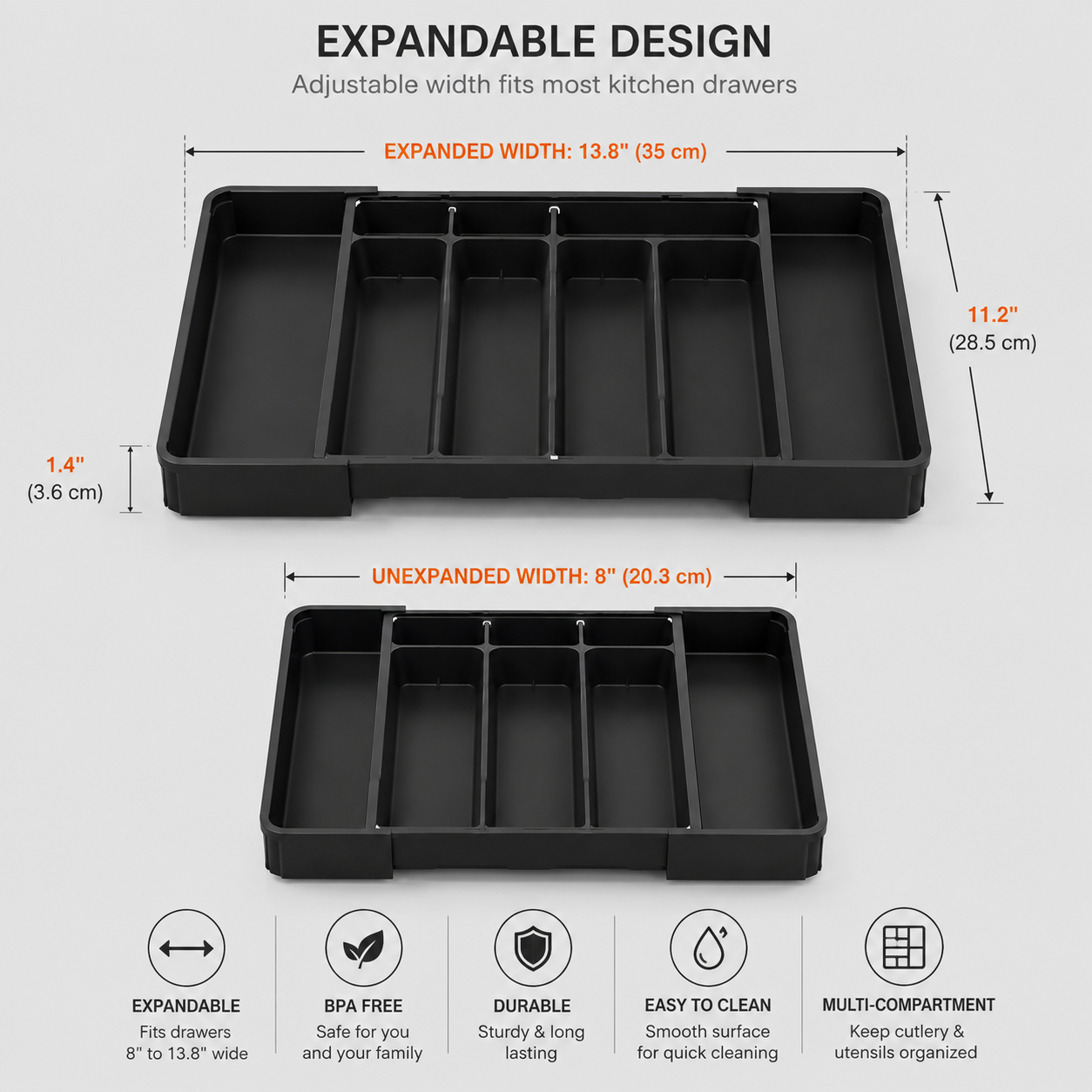 Expandable Kitchen Drawer Organizer