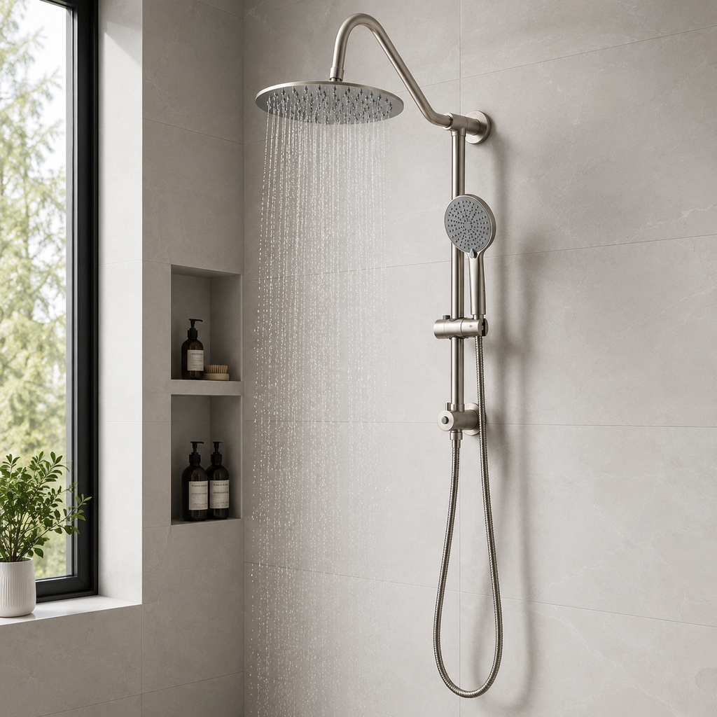 10" Rain Shower System with Handheld Shower Set