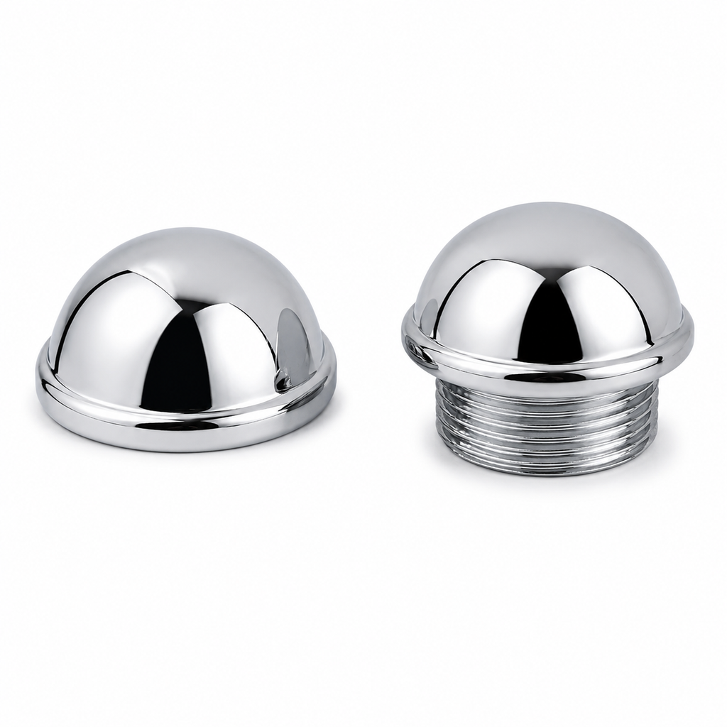 Cp Brass Plug, Premium Chrome-Plated Brass Waste Plug for Bathroom & Kitchen Drain Applications, Gold-x