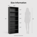 Elegant Bookshelf, 6 Shelf