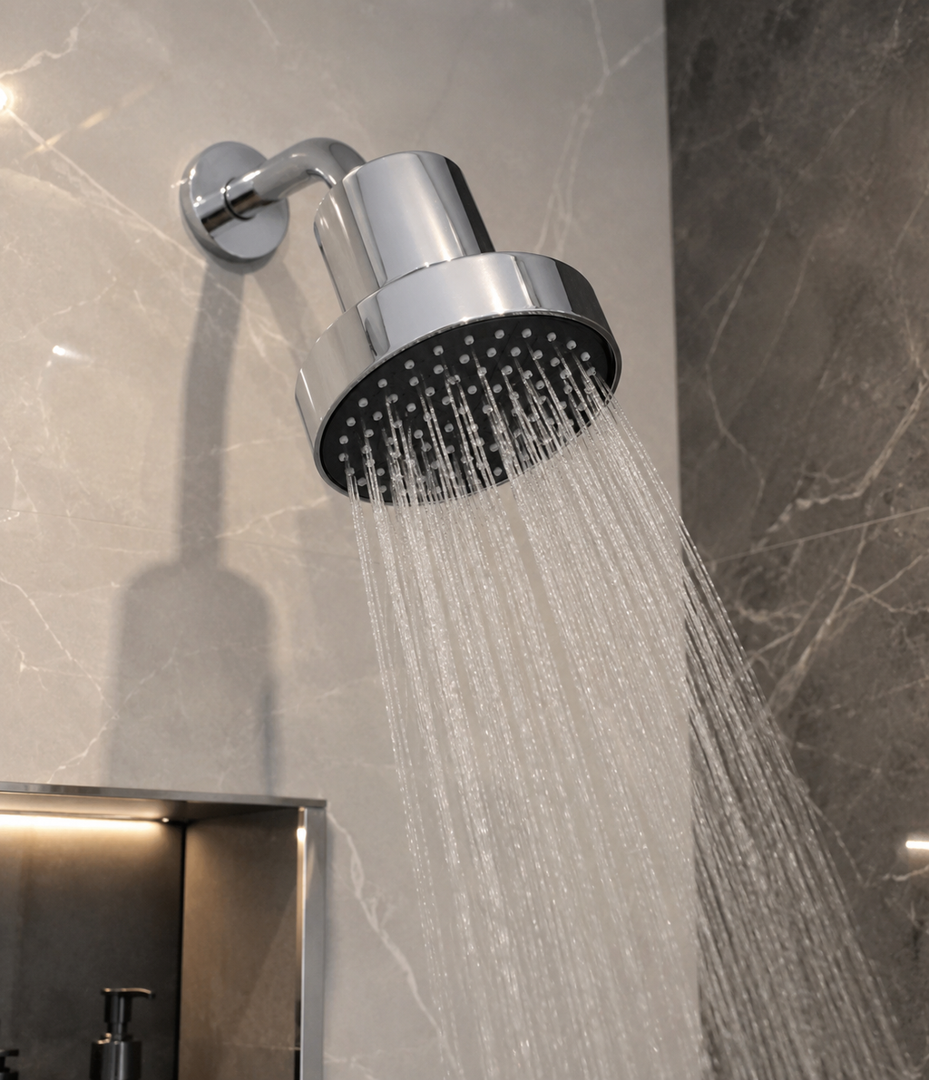 PureSpa High Pressure Filtered Shower Head, Spray Modes, Chlorine Reduction, Universal Bathroom ShowerHead with Replaceable Filter, Gold-x