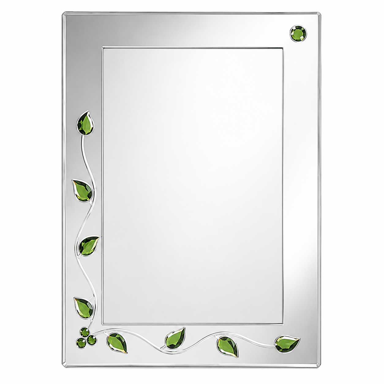 Decorative Wall Mirror for Bathroom, Living Room & Entryway, Premium Crystal Accent Beveled Glass Mirror, Modern Luxury Rectangular Vanity Mirror, Gold-x