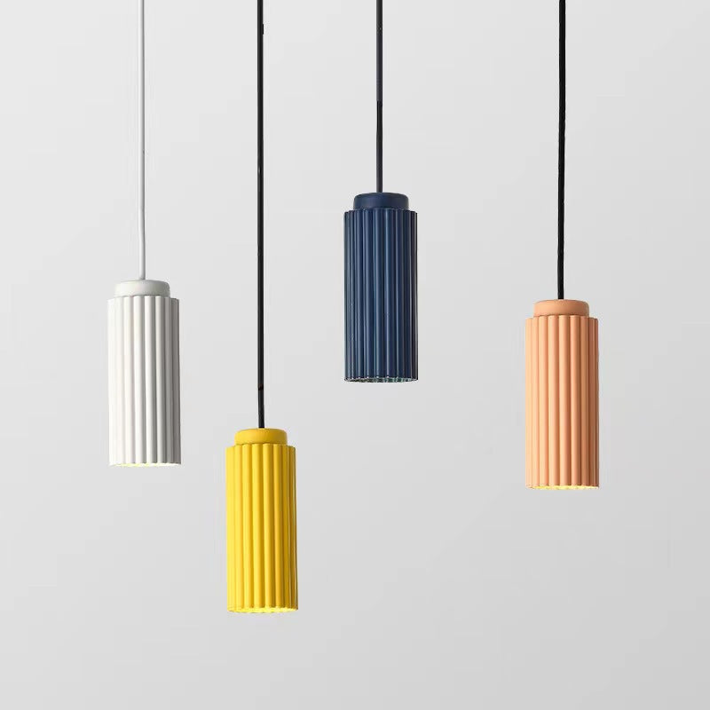 Modern Minimalist Cylindrical Pendant Light, Nordic Hanging Ceiling Lamp for Kitchen, Dining Room, Bedroom & Living Room