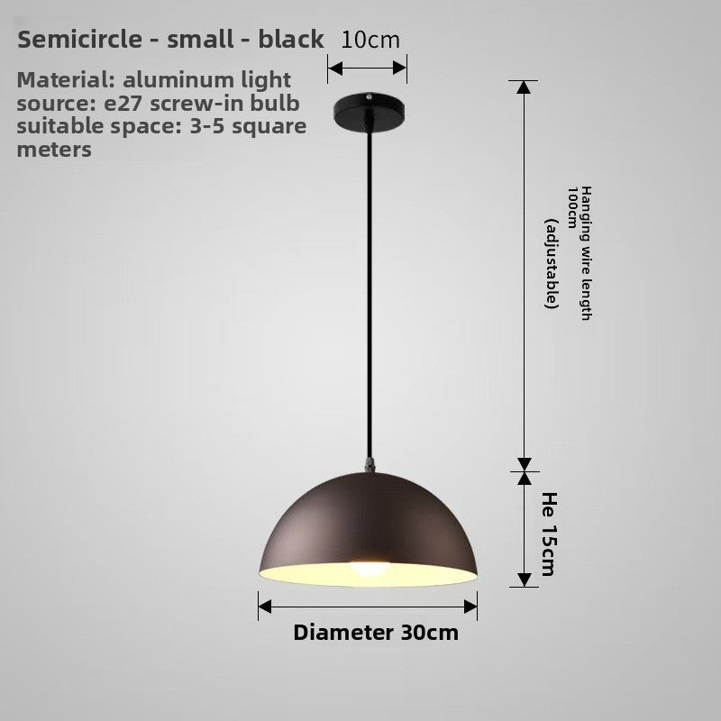Nordic Dome Pendant Light, Modern Minimalist Hanging Ceiling Lamp for Kitchen, Dining Room & Living Room, Gold-x