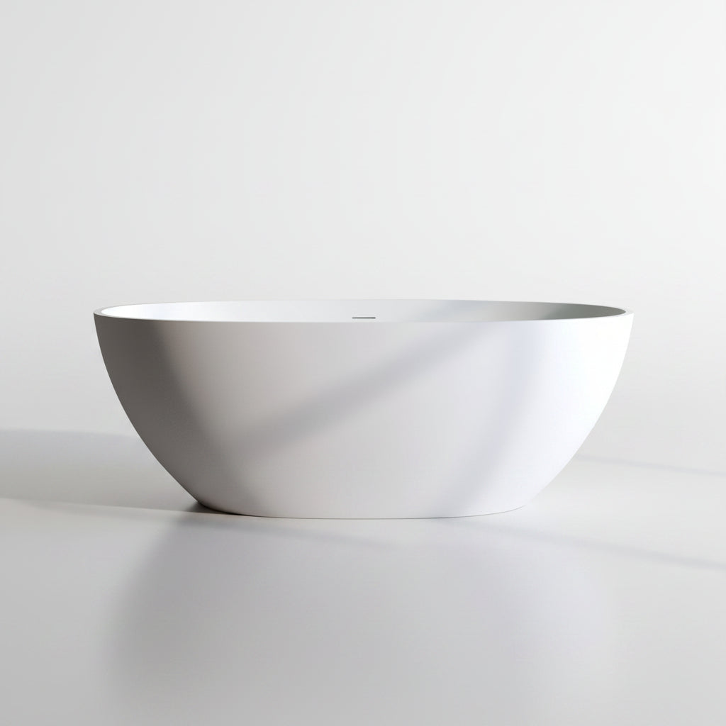 White ceramic bowl on a white background