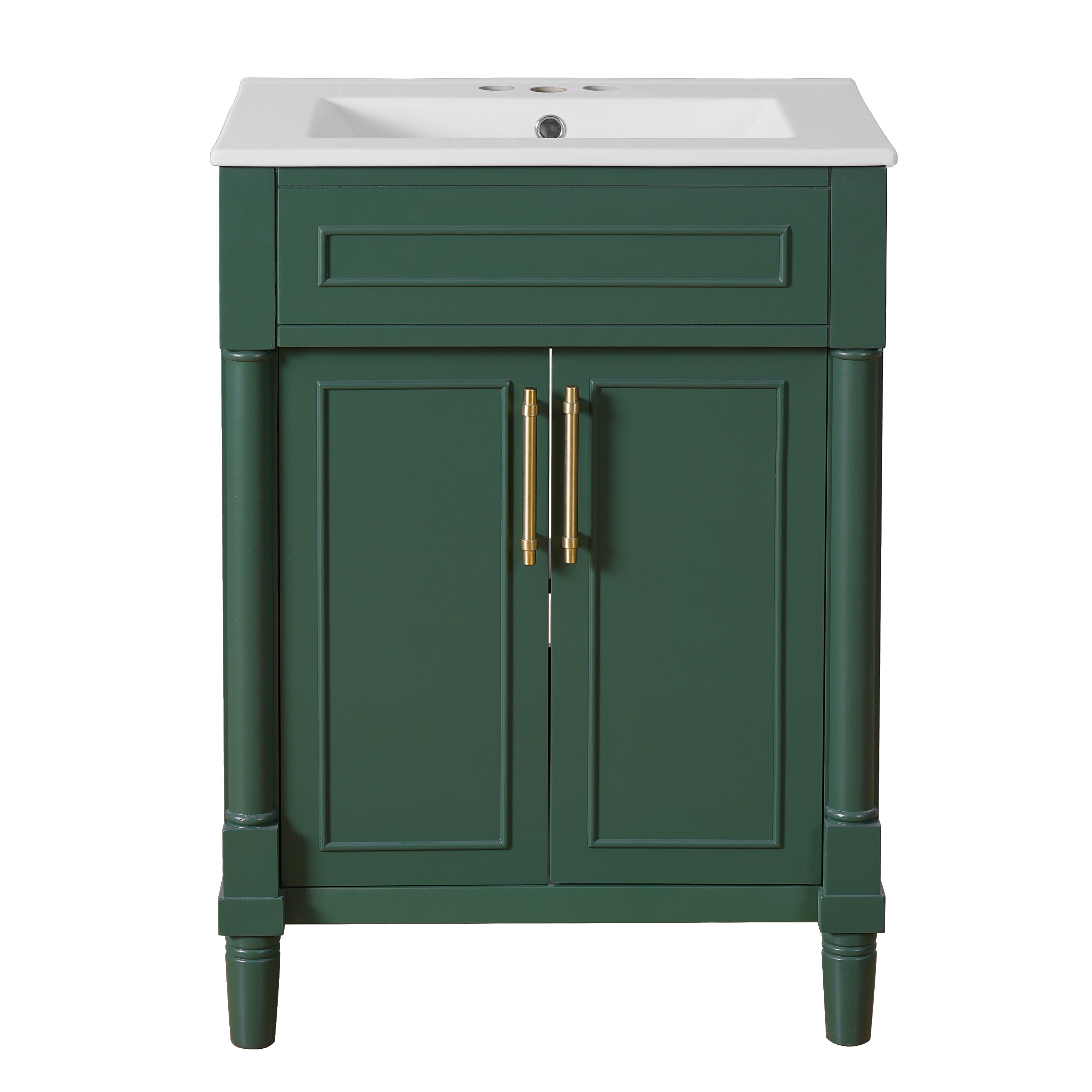 24" Bathroom Vanity With Ceramic Sink
