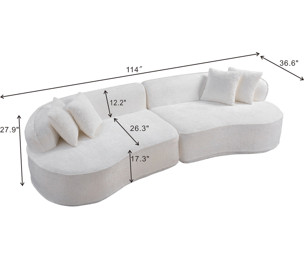 Curved L Shape Oversized Sofa