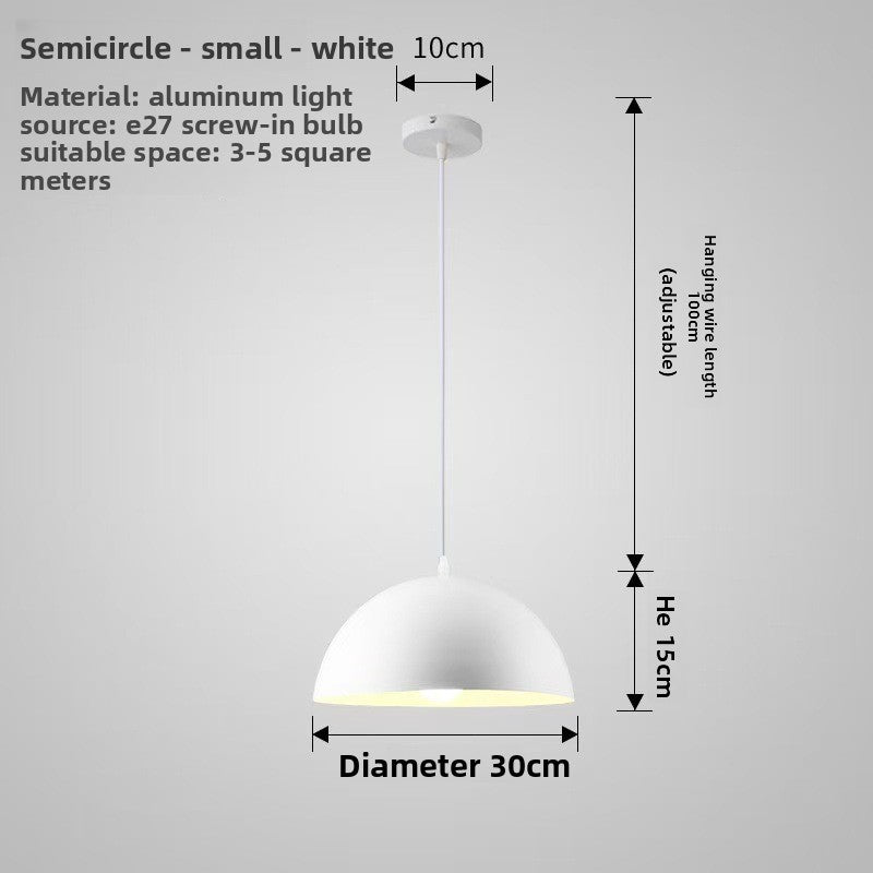 Nordic Dome Pendant Light, Modern Minimalist Hanging Ceiling Lamp for Kitchen, Dining Room & Living Room, Gold-x