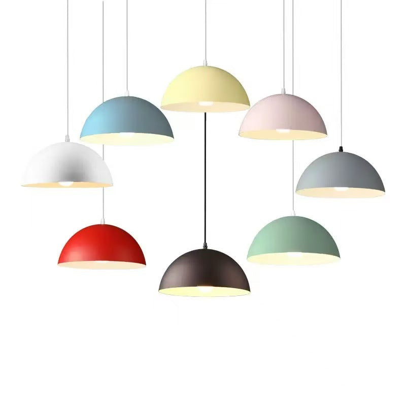 Nordic Dome Pendant Light, Modern Minimalist Hanging Ceiling Lamp for Kitchen, Dining Room & Living Room, Gold-x