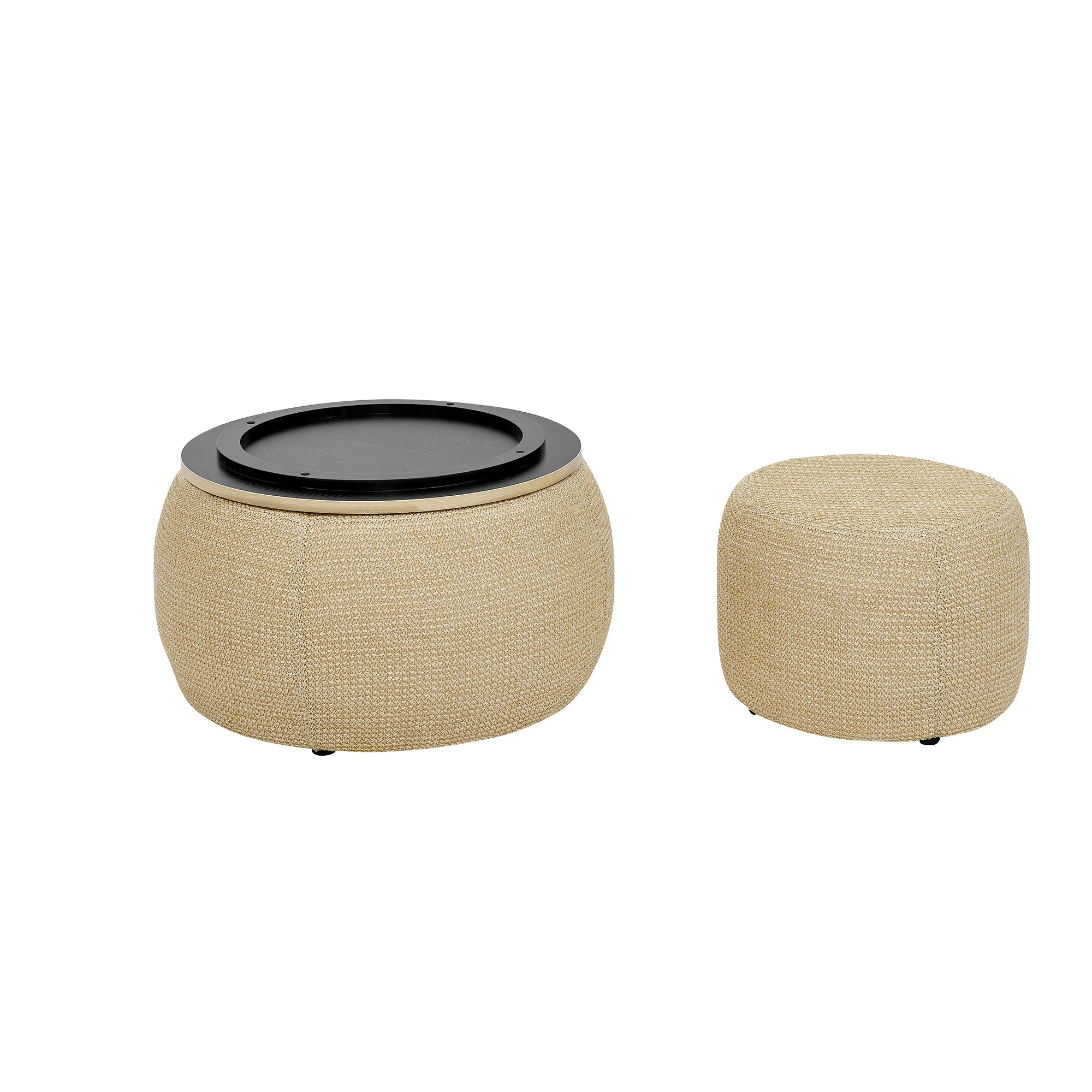 Round Storage Ottoman