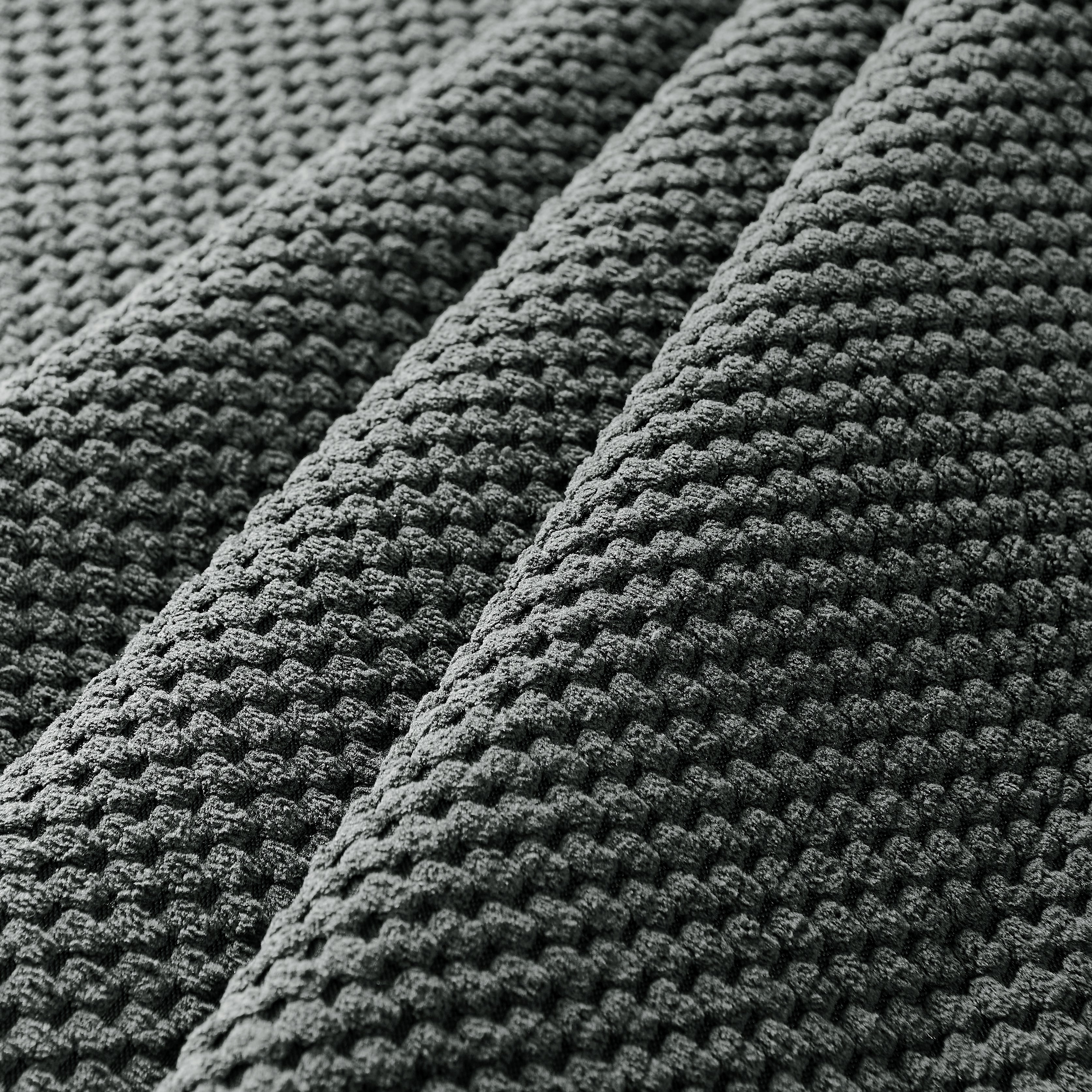 Dark Gray Recliner Chair, Overstuffed