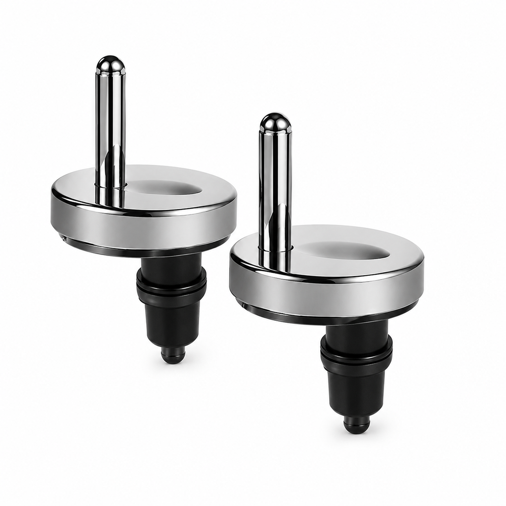 PVC Toilet Seat Cover Hinges, Durable Replacement Hinge Set, Universal Bathroom Seat Fittings, Gold-x