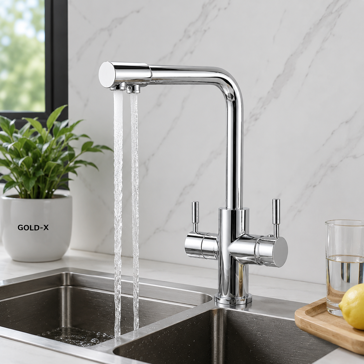 Sink Mixer With Ro Tap - Gold-x