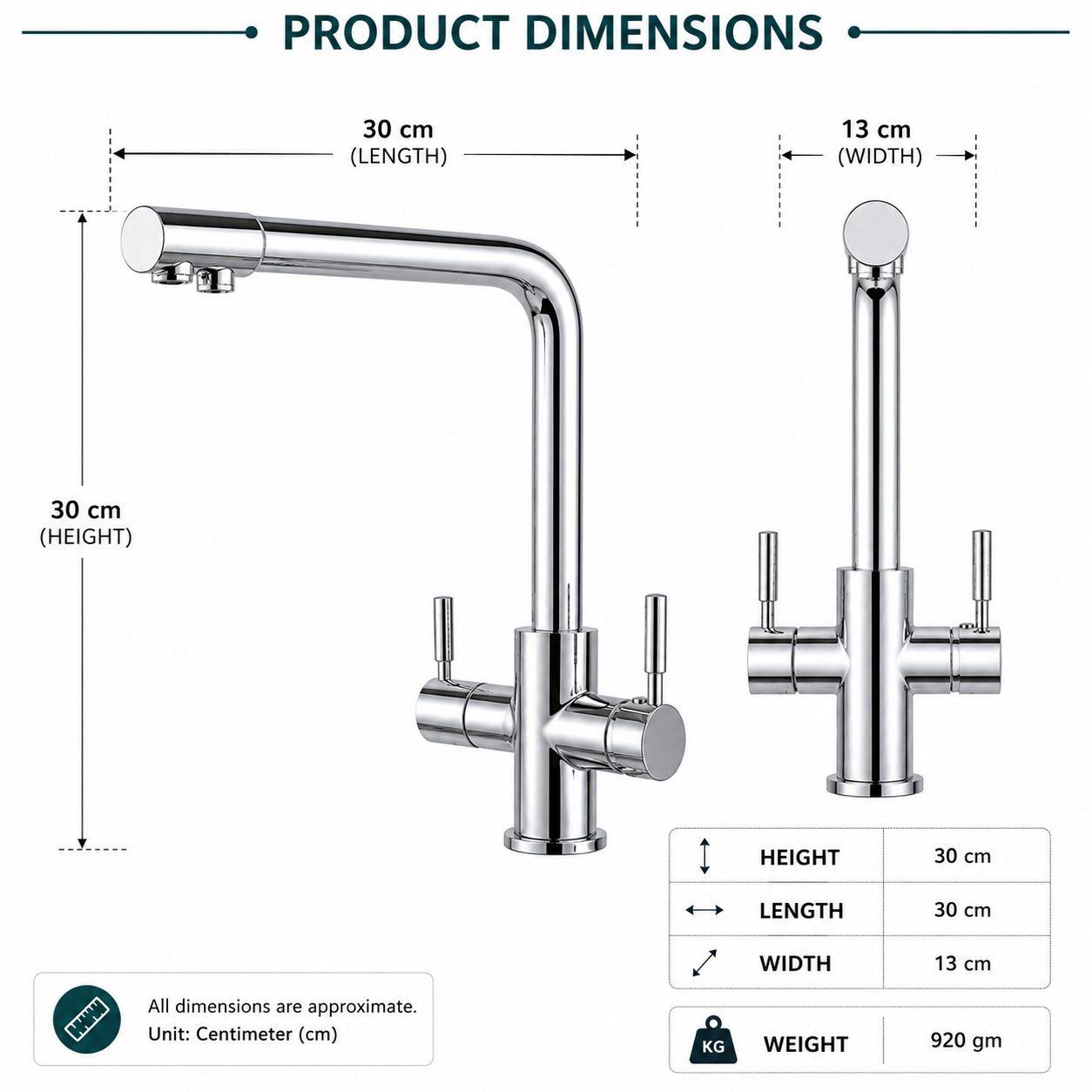 Sink Mixer With Ro Tap - Gold-x