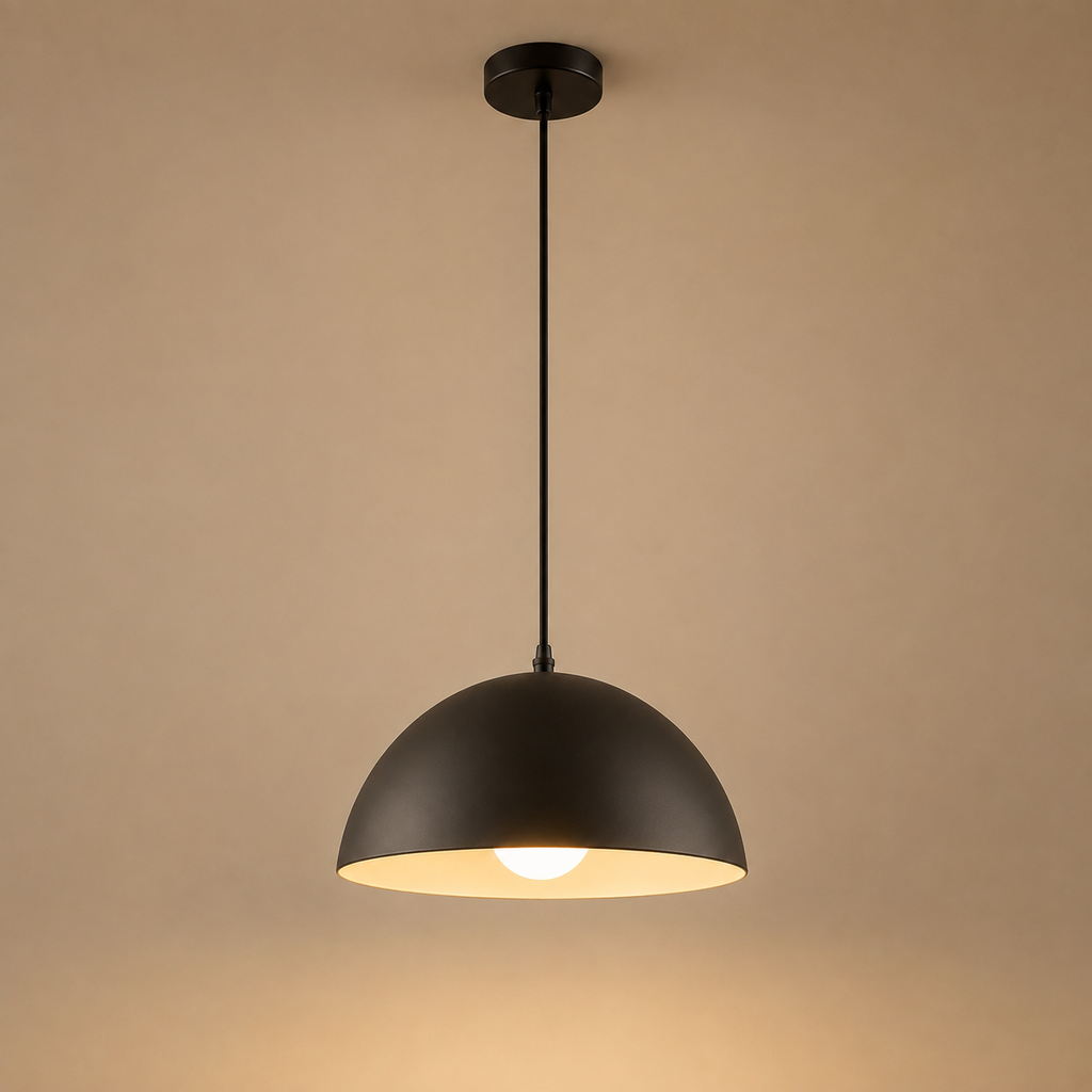 Nordic Dome Pendant Light, Modern Minimalist Hanging Ceiling Lamp for Kitchen, Dining Room & Living Room, Gold-x