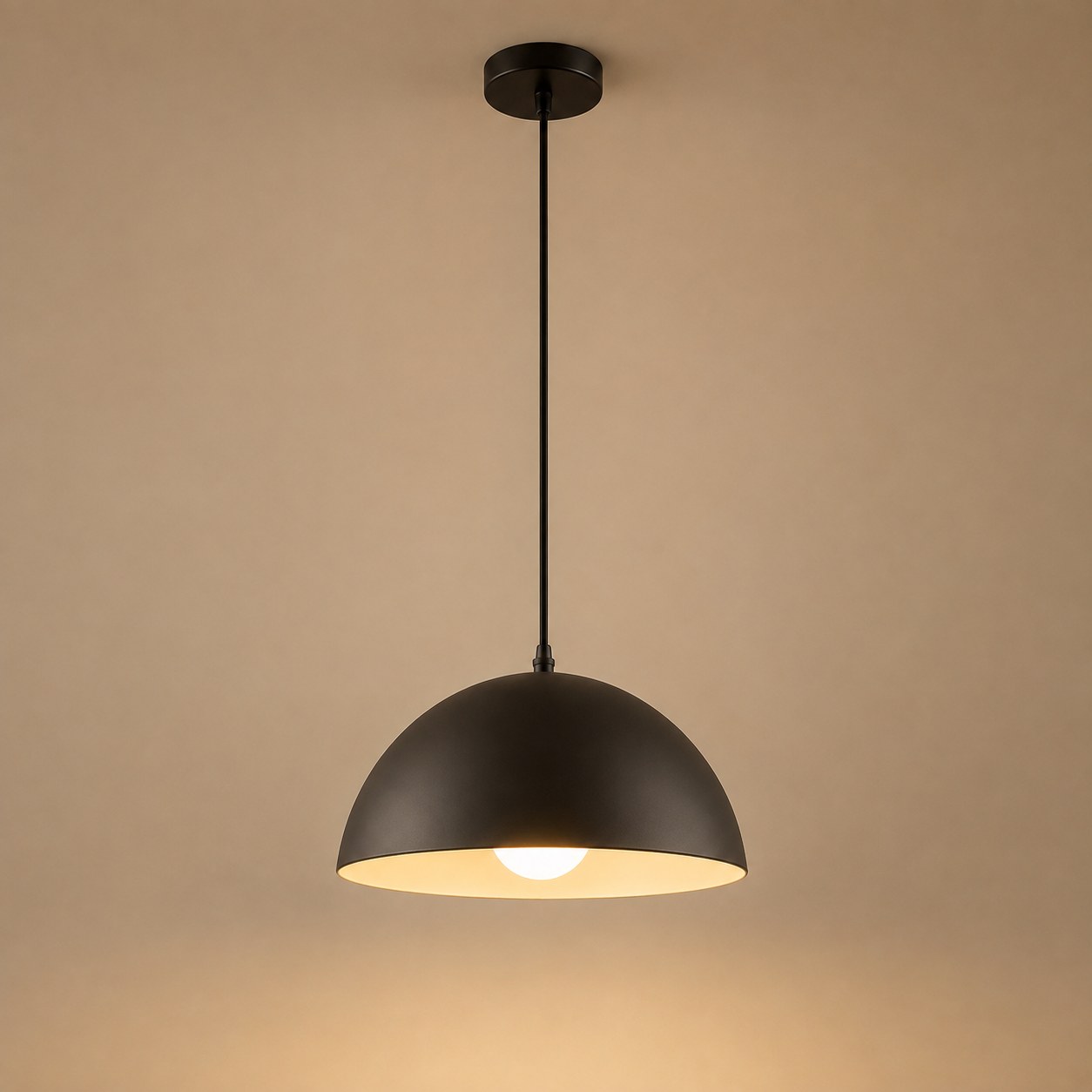 Nordic Dome Pendant Light, Modern Minimalist Hanging Ceiling Lamp for Kitchen, Dining Room & Living Room, Gold-x