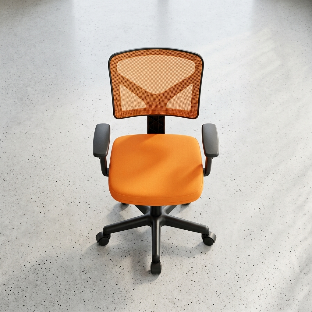 Low Back Mesh Armless Chair, Orange
