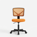 Low Back Mesh Armless Chair, Orange