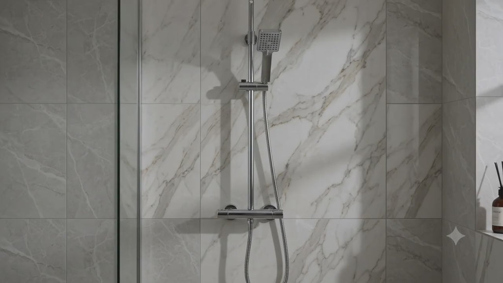 Adjustable Shower Rail, Stainless Steel Shower Slide Bar with Hand Shower Holder, Wall-Mounted Bathroom Shower Rail, Rust-Resistant, Gold-x