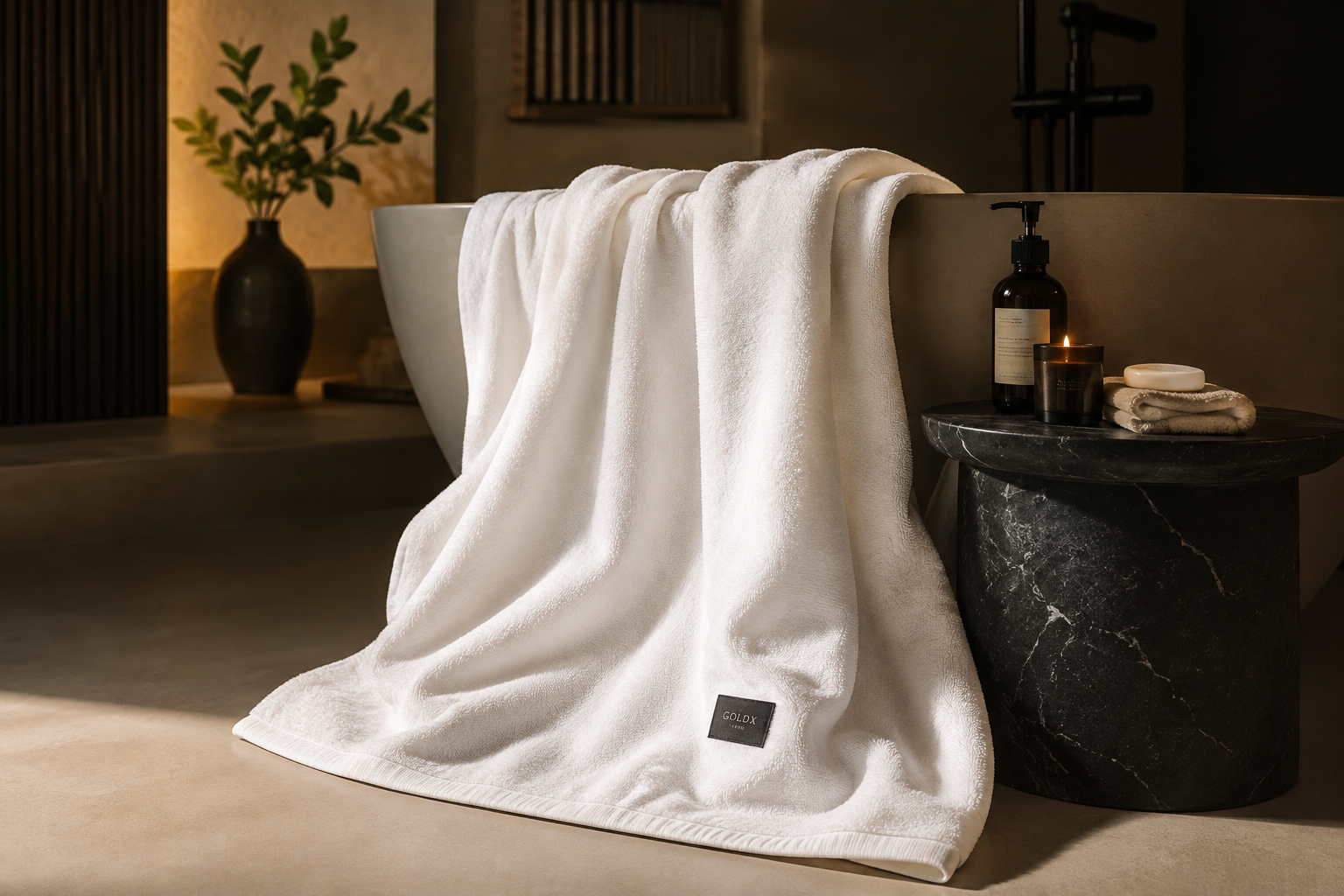 GoldX Premium 100% Cotton Bath Towel, Ultra Soft, Highly Absorbent & Quick Dry Luxury Bathroom Towel